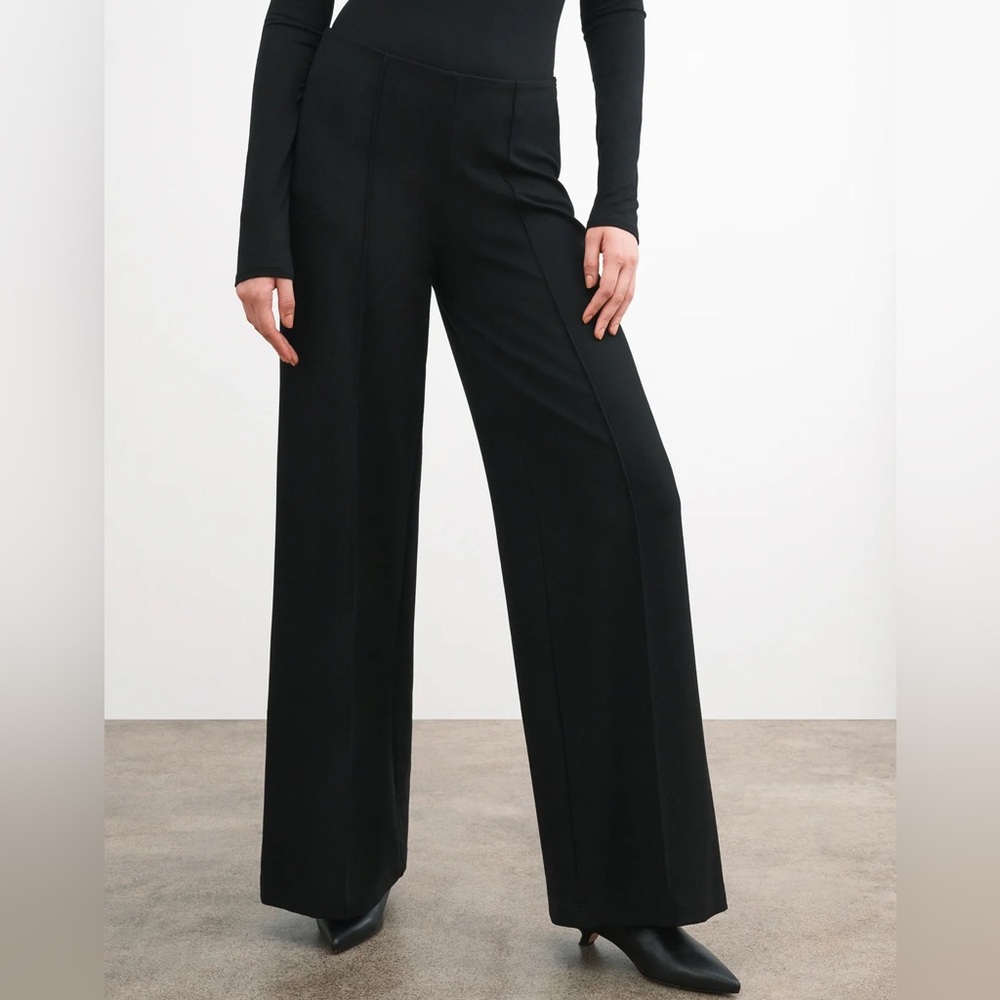 Elegant Black Women's Wide-Leg Pants